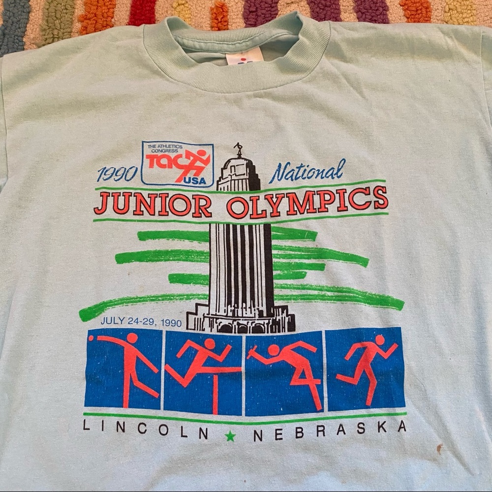 Vintage 1990 Junior Olympics TAC Track and Field Single Stitch T-shirt